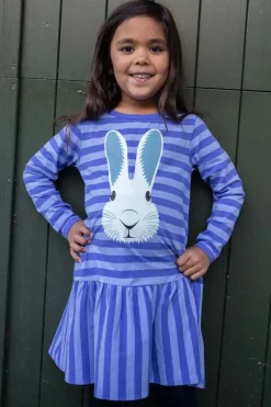 Dyrzanzi Ls Dress Aop/Strib Cold Purple/Ice Viola Vildkanin