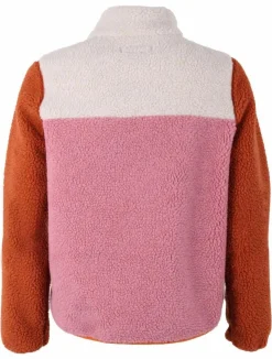 Ess - Danebirk Fleece Zip-Up Rust/Lt Beige/Old Rose