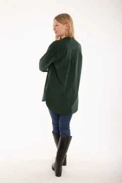 Ess - Joy Poplin Shirt Black Green