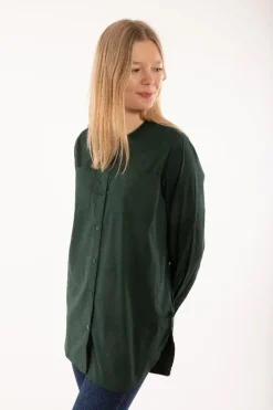 Ess - Joy Poplin Shirt Black Green