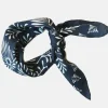 Les Belles Vagabondes Mini Silk Scarf Azalee Navy