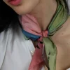 Les Belles Vagabondes Mini Silk Scarf Expression Green