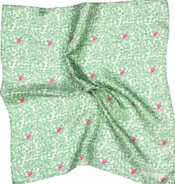 Les Belles Vagabondes Mini Silk Scarf Lobelia Khaki