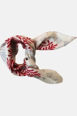 Les Belles Vagabondes Mini Silk Scarf Azalee Red