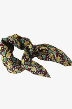 Les Belles Vagabondes Mini Silk Scarf Kaleidoscope Prune