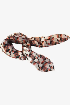 Les Belles Vagabondes Mini Silk Scarf Kaleidoscope Orange