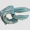 Les Belles Vagabondes Mini Silk Scarf Ficus Blue