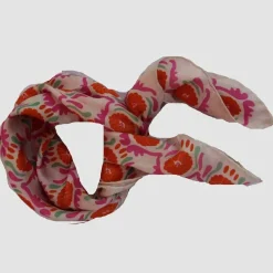 Les Belles Vagabondes Mini Silk Scarf Jaipur Pink/Orange