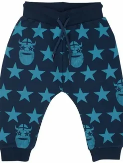 Organic - Daneboeg Pants Deep Ocean Starstruck