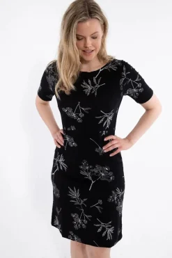 Organic - Danedaffodil Slub Dress Black Hemlock