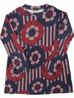 Organic - Danefolie Dress Beige Rose/Navy Power Flowers