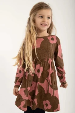 Organic - Daneginger Dress Dk Navy/Brown Beige Bloom Boom