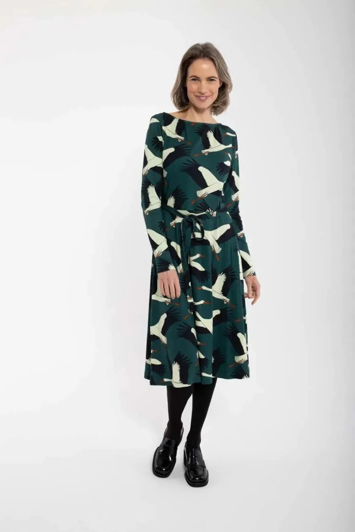 Organic - Danegudrun Interlock Dress Dark Duck Stork