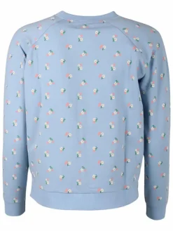 Organic - Daneklausen Sweat Pastel Blue Mini Flower