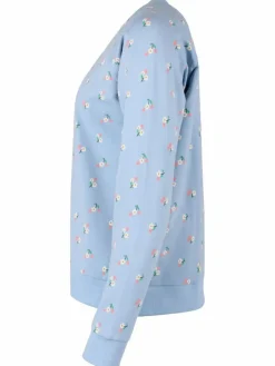 Organic - Daneklausen Sweat Pastel Blue Mini Flower
