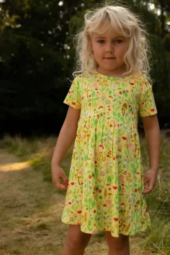 Organic - Danelollipop Dress Pale Yellow Botanical