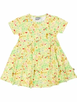 Organic - Danelollipop Dress Pale Yellow Botanical