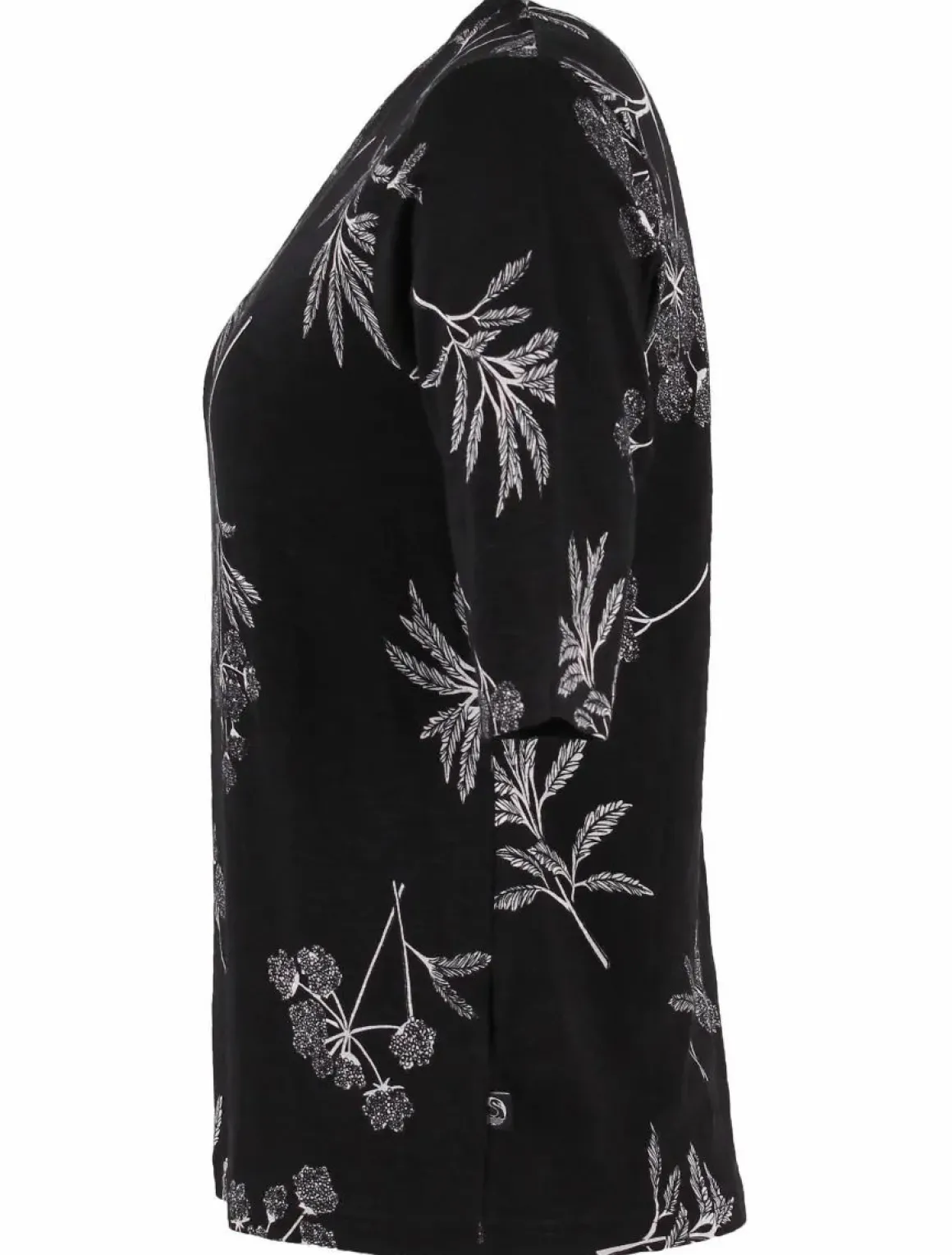 Organic - Danemanna Viscose Slub Tee Black Hemlock