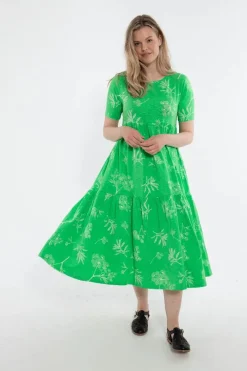 Organic - Danemarkise Slub Jersey Dress Spring Green Hemlock