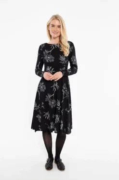 Organic - Danesigrid Viscose Slub Dress Black Hemlock