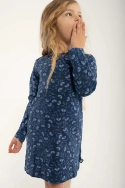 Organic - Danetulip Nightgown Marine/Cold Blue Fleurie