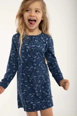 Organic - Danetulip Nightgown Marine/Cold Blue Fleurie