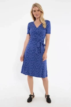 Organic - Danevenice Inter Dress Deep Marine Fleurie