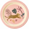 Rice Melamine Børnetallerken Pink Jungle Animals