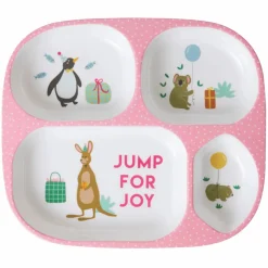 Rice Melamine Børnetallerken M.4 Rum Pink Party Animal