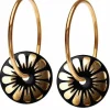 Scherning Bloom Oreringe Black/Guldbelagt