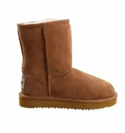 Short Sheepskin Boots Chestnut