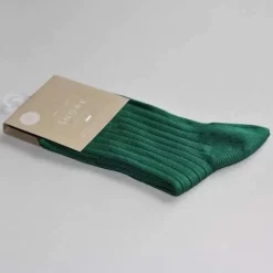 Snork Organic Rib Socks Green