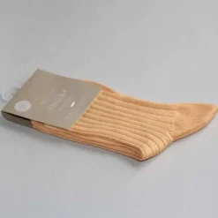 Snork Organic Rib Socks Yellow
